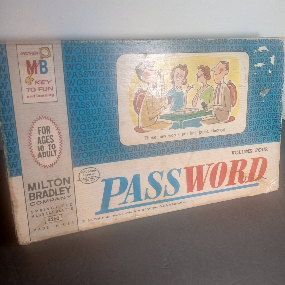 😲 1964 Milton Bradley Password Game
